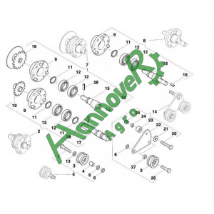 Позиція 16  Зірочки ланцюга Z = 21 AC496892 АС496892, Kverneland , Квернеланд